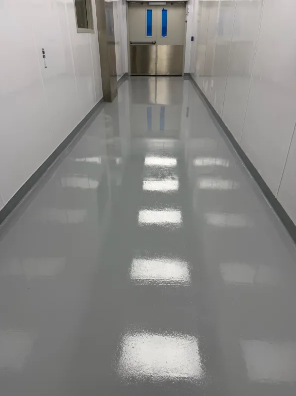 High-gloss epoxy hallway — HIRALEX LLC